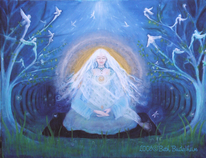Light of being, goddess painting