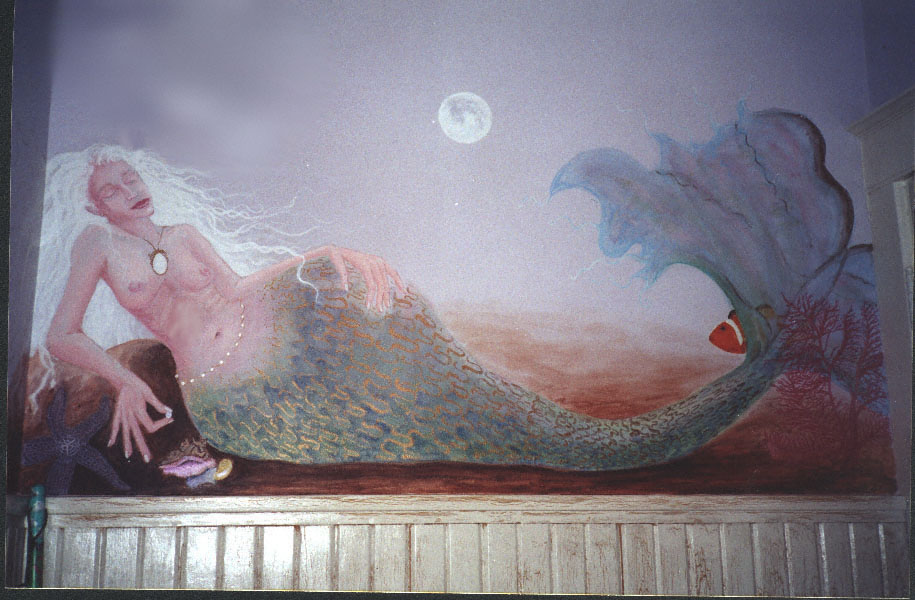 mermaid mural